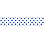Polka Dots - Cobalt Blue on White Flano Scarf (Large)