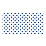 Polka Dots - Cobalt Blue on White Satin Wrap