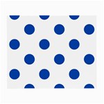 Polka Dots - Cobalt Blue on White Small Glasses Cloth