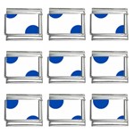 Polka Dots - Cobalt Blue on White 9mm Italian Charm (9 pack)
