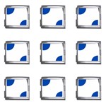 Polka Dots - Cobalt Blue on White Mega Link Italian Charm (9 pack)