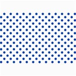 Polka Dots - Cobalt Blue on White Collage 12  x 18 