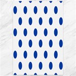 Polka Dots - Cobalt Blue on White Canvas 12  x 18 