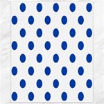 Polka Dots - Cobalt Blue on White Canvas 16  x 20 