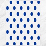 Polka Dots - Cobalt Blue on White Canvas 18  x 24 