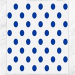 Polka Dots - Cobalt Blue on White Canvas 20  x 24 