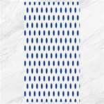 Polka Dots - Cobalt Blue on White Canvas 40  x 72 