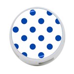 Polka Dots - Cobalt Blue on White 4-Port USB Hub (Two Sides)