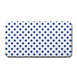 Polka Dots - Cobalt Blue on White Medium Bar Mat