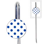Polka Dots - Cobalt Blue on White Book Mark