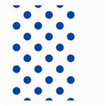 Polka Dots - Cobalt Blue on White Large Garden Flag (Two Sides)