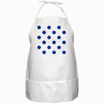 Polka Dots - Cobalt Blue on White BBQ Apron