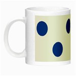 Polka Dots - Cobalt Blue on White Night Luminous Mug