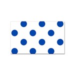 Polka Dots - Cobalt Blue on White Sticker (Rectangular)