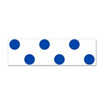 Polka Dots - Cobalt Blue on White Sticker Bumper (10 pack)