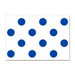 Polka Dots - Cobalt Blue on White Sticker A4 (10 pack)
