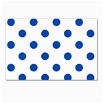 Polka Dots - Cobalt Blue on White Postcard 4 x 6  (Pkg of 10)