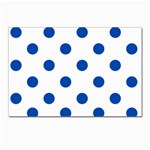 Polka Dots - Cobalt Blue on White Postcards 5  x 7  (Pkg of 10)