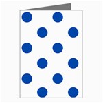 Polka Dots - Cobalt Blue on White Greeting Cards (Pkg of 8)