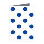 Polka Dots - Cobalt Blue on White Mini Greeting Card