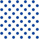 Polka Dots - Cobalt Blue on White ScrapBook Page 12  x 12 