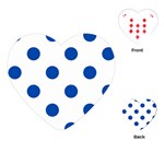 Polka Dots - Cobalt Blue on White Playing Cards (Heart)