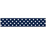 Polka Dots - White on Oxford Blue Flano Scarf (Large)