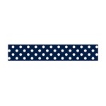 Polka Dots - White on Oxford Blue Flano Scarf (Mini)
