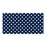 Polka Dots - White on Oxford Blue Satin Wrap
