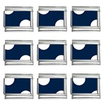 Polka Dots - White on Oxford Blue 9mm Italian Charm (9 pack)