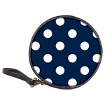 Polka Dots - White on Oxford Blue Classic 20-CD Wallet
