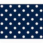 Polka Dots - White on Oxford Blue Collage 8  x 10 