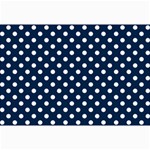 Polka Dots - White on Oxford Blue Collage 12  x 18 