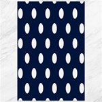 Polka Dots - White on Oxford Blue Canvas 12  x 18 