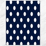 Polka Dots - White on Oxford Blue Canvas 18  x 24 