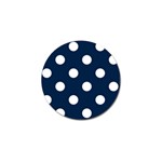 Polka Dots - White on Oxford Blue Golf Ball Marker (10 pack)