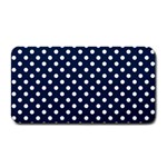 Polka Dots - White on Oxford Blue Medium Bar Mat