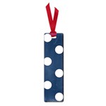 Polka Dots - White on Oxford Blue Small Book Mark