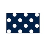 Polka Dots - White on Oxford Blue Sticker Rectangular (10 pack)