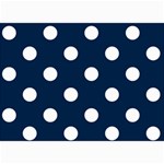 Polka Dots - White on Oxford Blue 5  x 7  Photo Cards