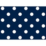 Polka Dots - White on Oxford Blue Birthday Cake 3D Greeting Card (7x5)