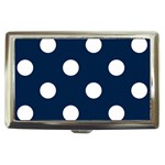Polka Dots - White on Oxford Blue Cigarette Money Case