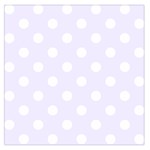 Polka Dots - White on Pastel Violet Large Satin Scarf (Square)