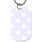 Polka Dots - White on Pastel Violet Dog Tag (One Side)