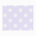 Polka Dots - White on Pastel Violet Small Glasses Cloth (2 Sides)