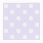 Polka Dots - White on Pastel Violet Medium Glasses Cloth (2 Sides)