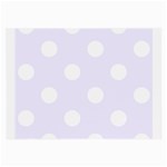 Polka Dots - White on Pastel Violet Large Glasses Cloth (2 Sides)