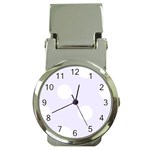Polka Dots - White on Pastel Violet Money Clip Watch