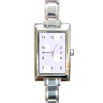 Polka Dots - White on Pastel Violet Rectangle Italian Charm Watch