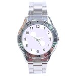 Polka Dots - White on Pastel Violet Stainless Steel Analogue Watch